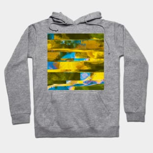 Rustic Yellows and Green Pattern Hoodie